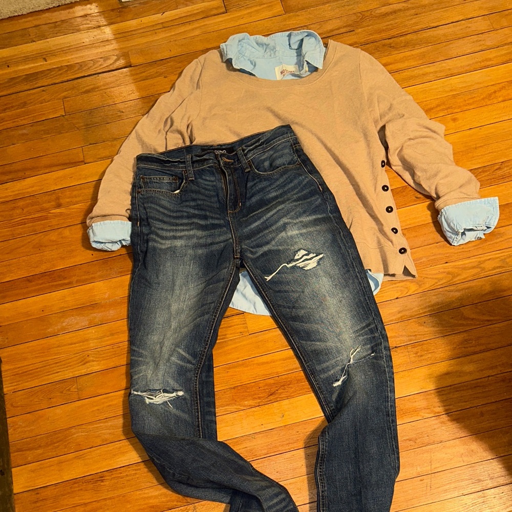 Lands' End Distressed Jeans